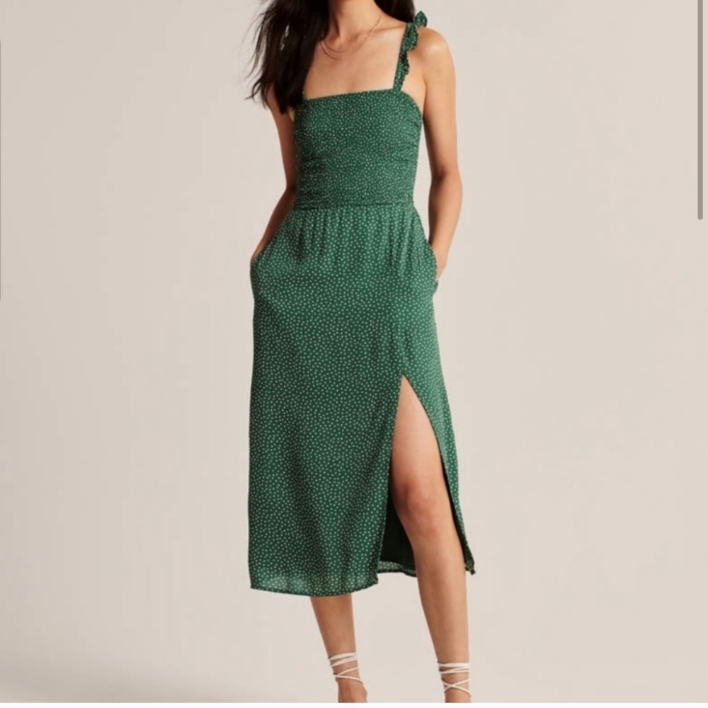 Abercrombie Green Polka Dot Dress